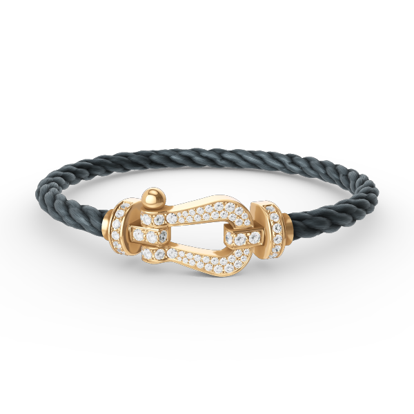 [AURORA]FORCE LARGE HORSESHOE FULL DIAMOND BRACELET GOLD
