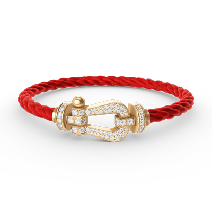 [AURORA]FORCE LARGE HORSESHOE FULL DIAMOND BRACELET GOLD