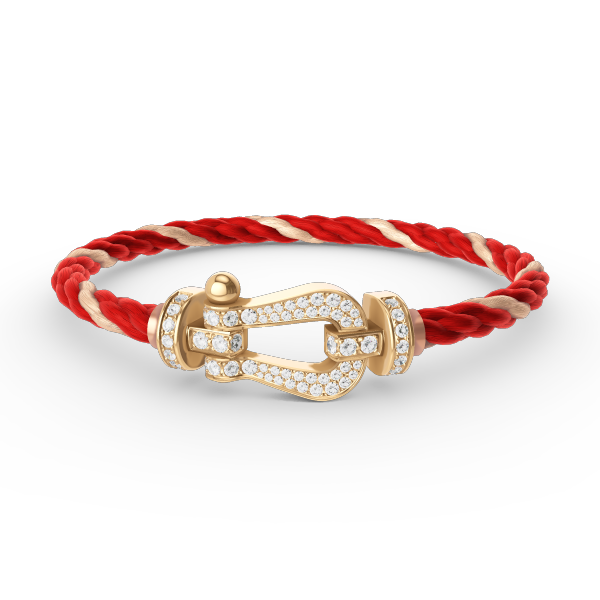 [AURORA]FORCE LARGE HORSESHOE FULL DIAMOND BRACELET GOLD