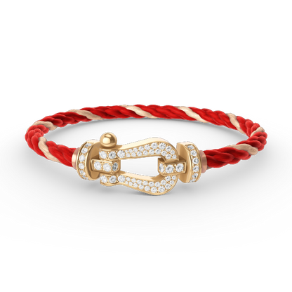 [AURORA]FORCE LARGE HORSESHOE FULL DIAMOND BRACELET GOLD