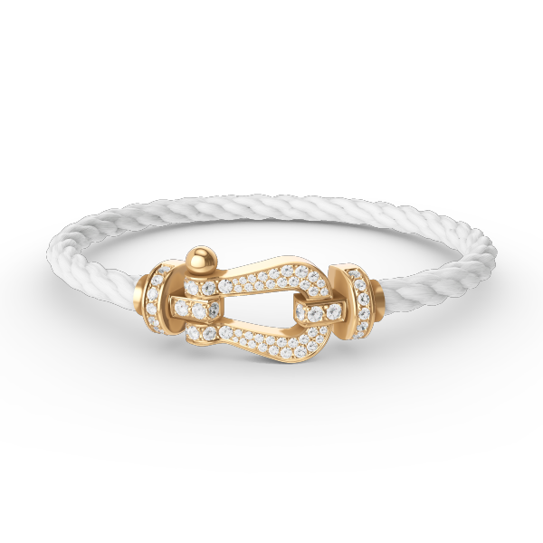[AURORA]FORCE LARGE HORSESHOE FULL DIAMOND BRACELET GOLD