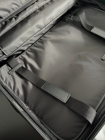 BOTTEGA VENETA 25S ODYSSEY CABIN 3D INTRECCIO PATTERN LUGGAGE 55 IN BLACK CALFSKIN
