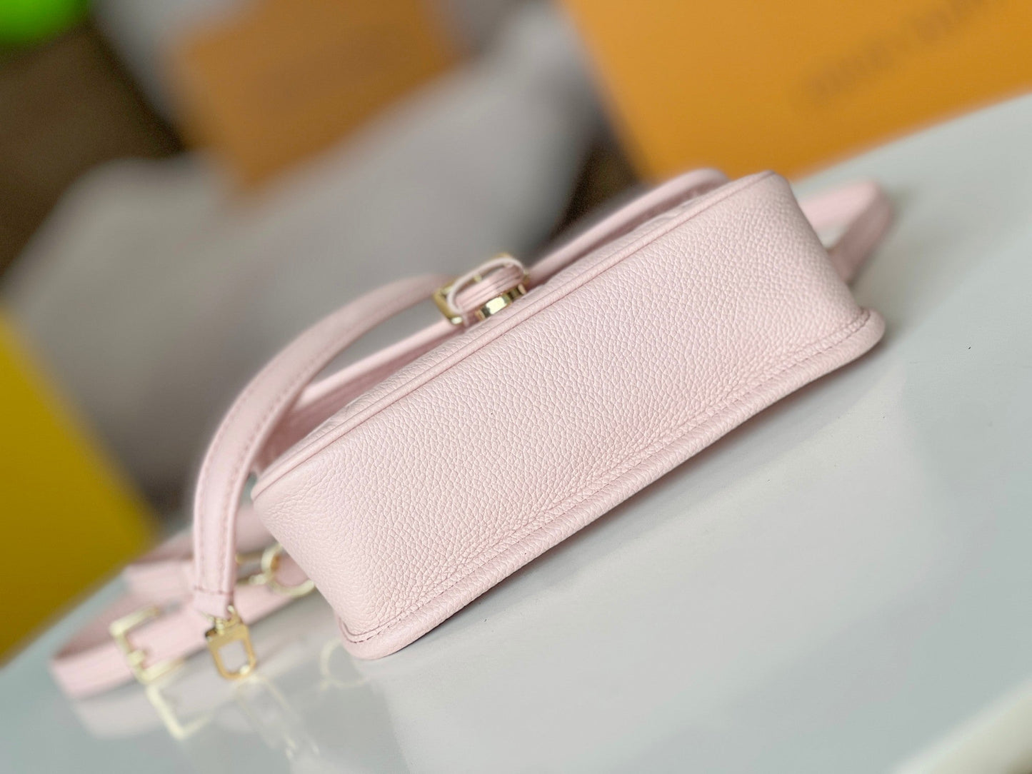 LV 25S MINI NANO DIANE 19 IN PINK MONOGRAM EMPREINTE LEATHER GOLD HARDWARE