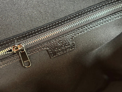 MEDIUM GG BACKPACK 40 IN DARK GREY AND BLACK CALFSKIN