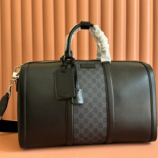 JUMBO MEDIUM DUFFLE 44 IN EXTRA DARK GREEN GG CALFSKIN
