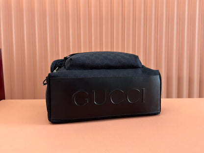 MEDIUM BACKPACK 42 IN BLACK GG CANVAS