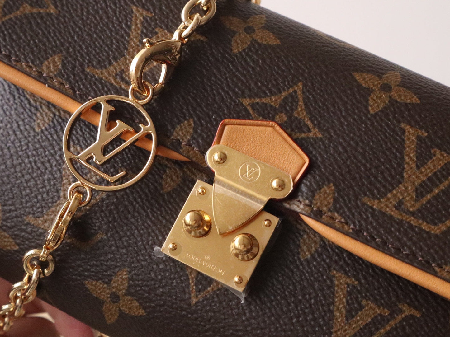 POCHETTE CAMILLE BAG 20 IN BROWN MONOGRAM COATED CANVAS