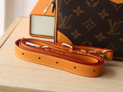 TROCADERO BAG 20 IN BROWN MIX ORANGE MONOGRAM ECLIPSE CANVAS