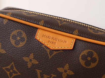 TROCADERO BAG 20 IN BROWN MIX ORANGE MONOGRAM ECLIPSE CANVAS