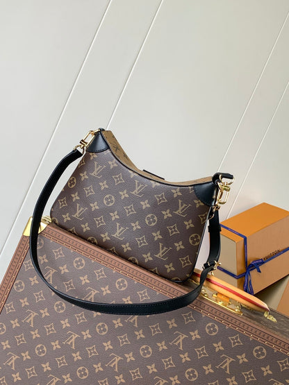TWINNY BAG 29 IN BROWN MONOGRAM CANVAS AND CALFSKIN