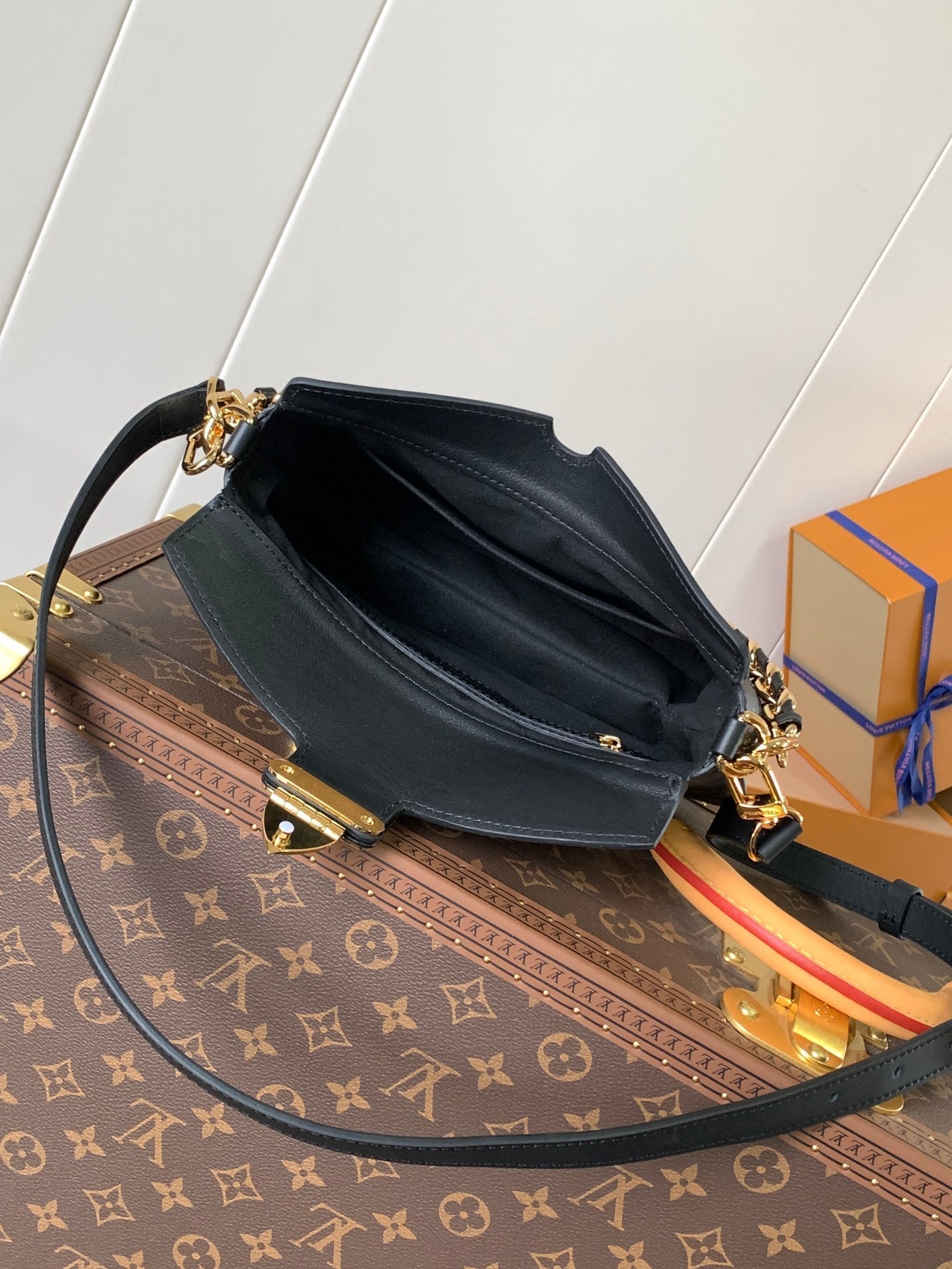 TWINNY BAG 29 IN BROWN MONOGRAM CANVAS AND CALFSKIN