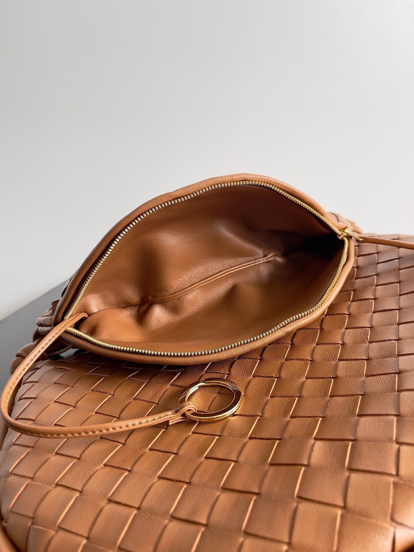 MEDIUM GEMELLI SHOULDER BAG 36 IN BROWN LAMBSKIN