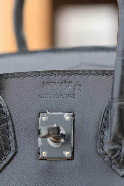 BIRKIN FAUBOURG TOUCH 20 IN BLACK CALFSKIN WITH SILVER HARDWARE (MADE-TO-ODER)