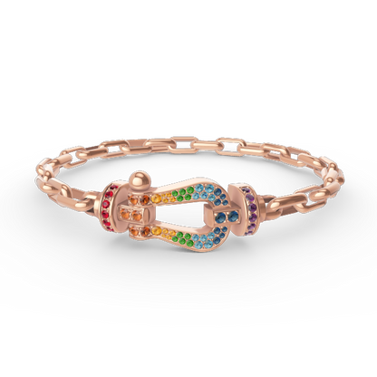 [AURORA]フォース ラージホースシュークラスプメタルブレスレット