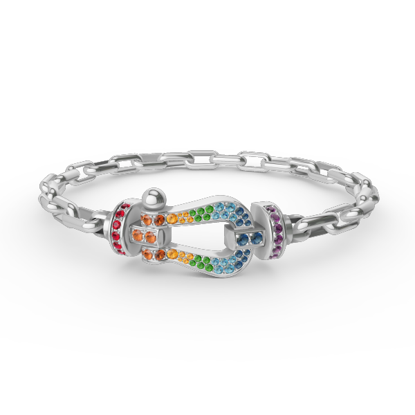 [AURORA]フォース ラージホースシュークラスプメタルブレスレット