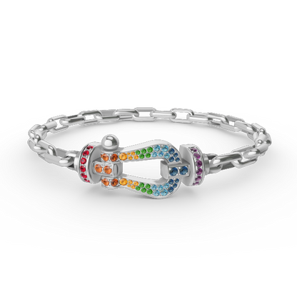 [AURORA]フォース ラージホースシュークラスプメタルブレスレット