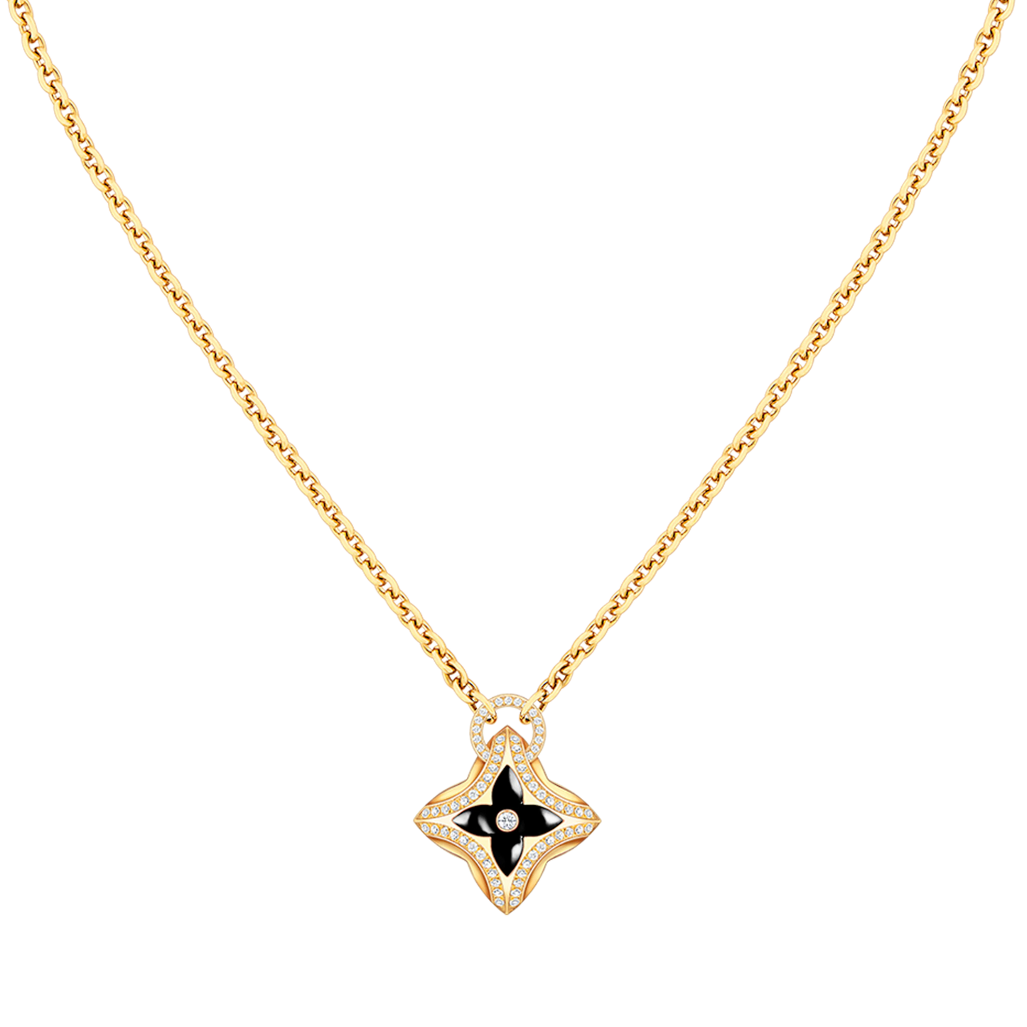 [AURORA]STERN ANHÄNGER ROTGOLD DIAMANT HALSKETTE