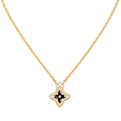[AURORA]STERN ANHÄNGER ROTGOLD DIAMANT HALSKETTE