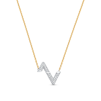 [AURORA]VOLT SILBERNE HALSKETTE MIT DIAMANTANHÄNGER