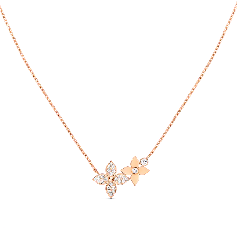 [AURORA]STAR BLOSSOM HALSKETTE ROTGOLD DIAMANTEN