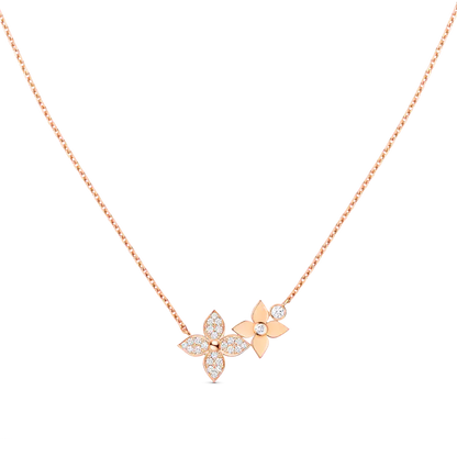 [AURORA]STAR BLOSSOM HALSKETTE ROTGOLD DIAMANTEN