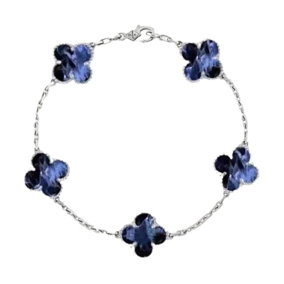 [basloveJW] KLEEBLATT 5 MOTIV PIETERSIT SILBERARMBAND 