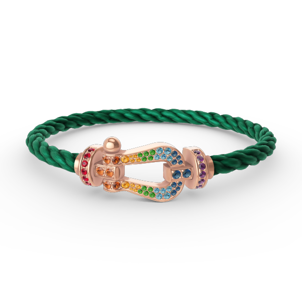 [AURORA]FORCE LARGE HORSESHOE  COLORED DIAMOND BRACELET ROSE GOLD