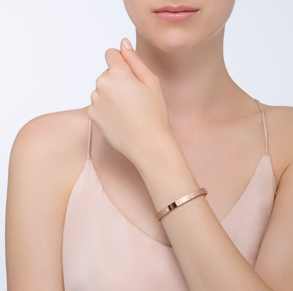 [AURORA]LOVE BRACELET 6.1MM 4 DIAMONDS