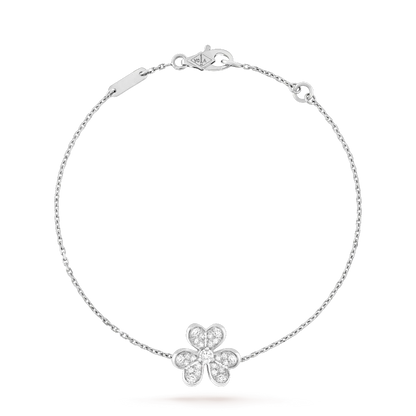 [AURORA]FRIVOLE SILVER FLOWER DIAMOND BRACELET