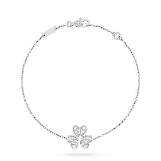 [AURORA]FRIVOLE SILVER FLOWER DIAMOND BRACELET