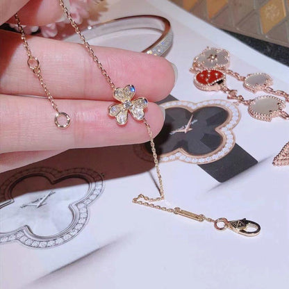 [AURORA]FRIVOLE GOLD FLOWER DIAMOND BRACELET