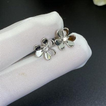 [basloveJW]FRIVOLE MINI SILBERNE BLUMENOHRRINGE
