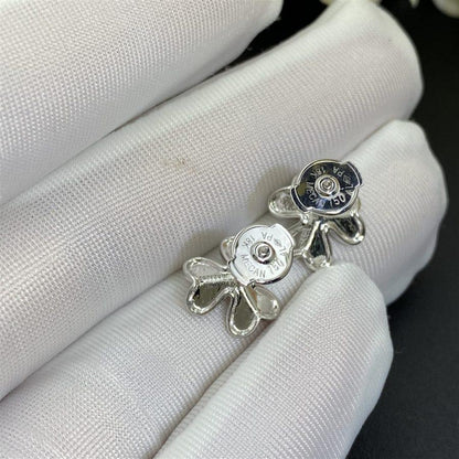 [basloveJW]FRIVOLE MINI SILBERNE BLUMENOHRRINGE