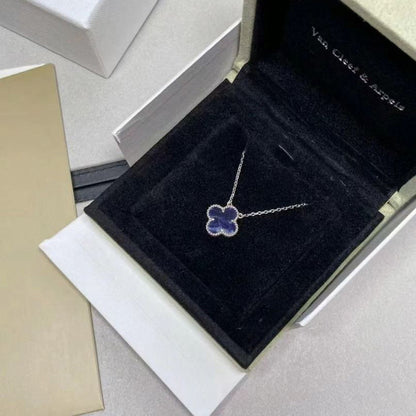[AURORA]CLOVER 15MM PIETERSITE NECKLACE SILVER