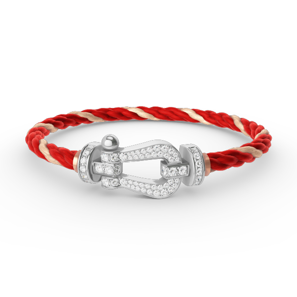 [AURORA]FORCE LARGE HORSESHOE FULL DIAMOND BRACELET SILVER