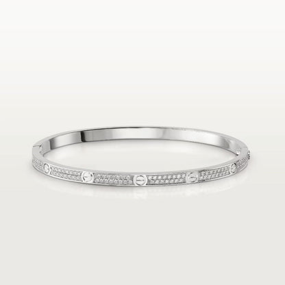 [AURORA]LOVE BRACELET 3.65MM DIAMOND-PAVED SILVER