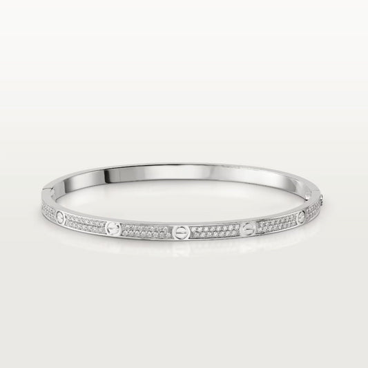 [AURORA]LOVE BRACELET 3.65MM DIAMOND-PAVED SILVER