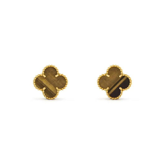 [basloveJW]CLOVER MEDIUM 1 MOTIFS TIGERAUGE OHRRINGE
