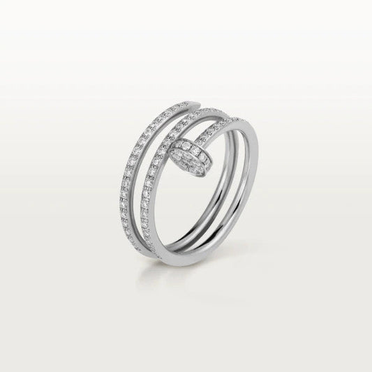 [AURORA]JUSTE RING 1.8MM SILVER DOUBLE ROW DIAMONDS